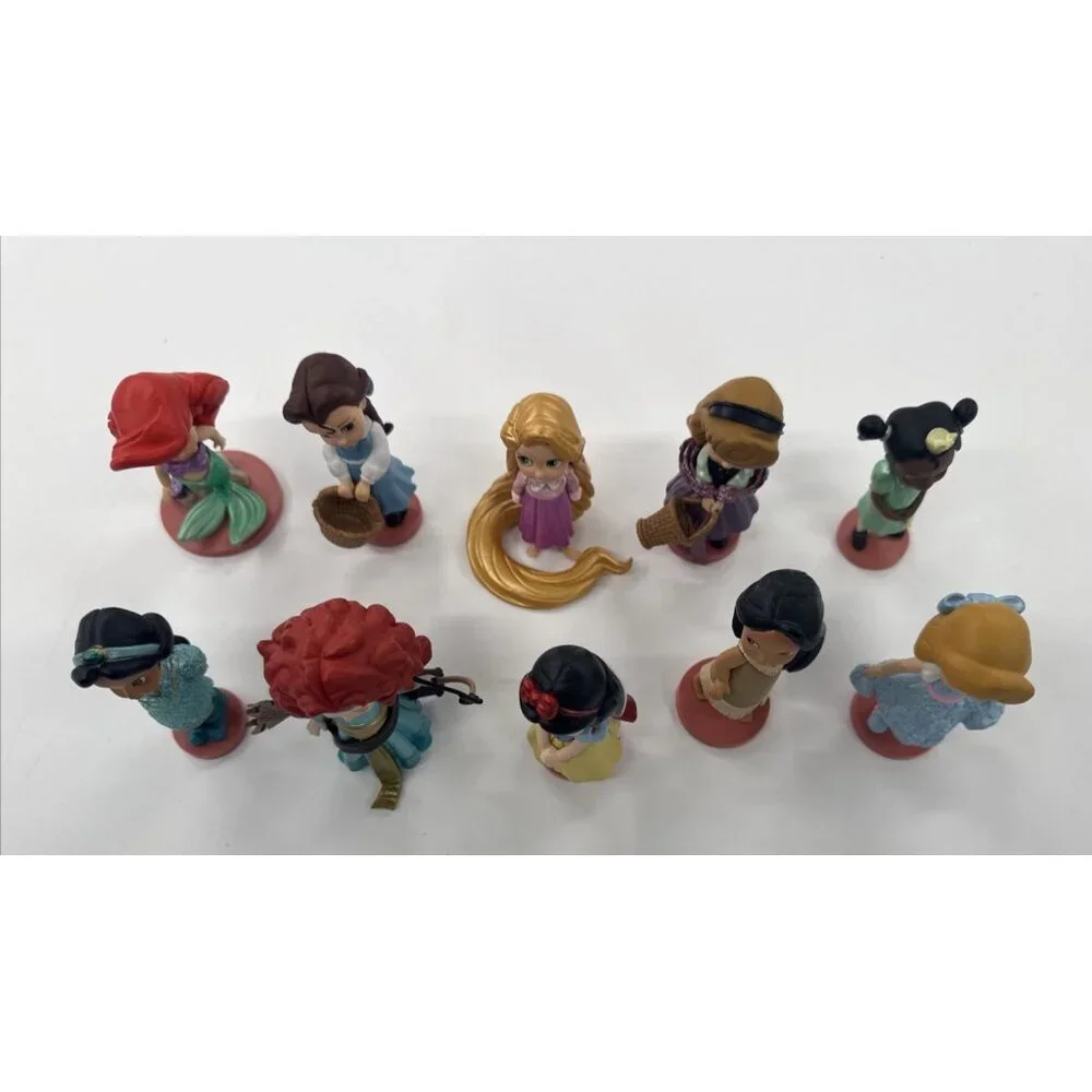 Disney Animators Collection Figures Lot of 10 Mini Princess PVC Cake Topper